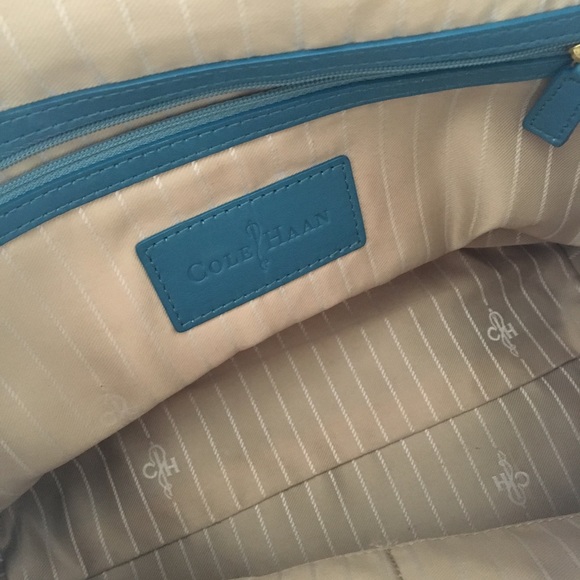 Cole Haan Turquoise Leather Snake Purse - Picture 3 of 3